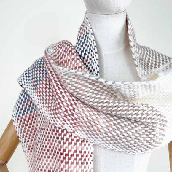 New Wool Blend Scarf Fringe Woven Christmas Gift Birthday Present European Italy - Picture 3 of 10